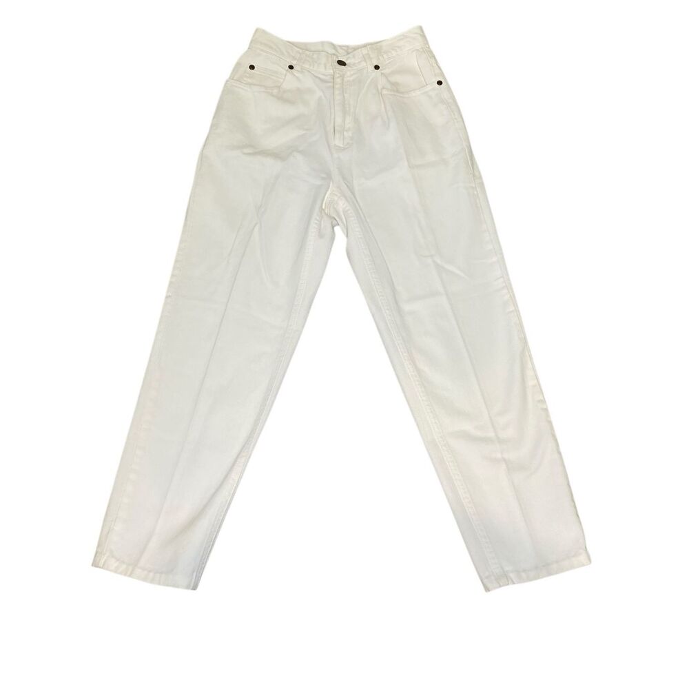 Lizwear White High Rise Mom Jeans Straight Leg Denim Pants Women’s 25 Spring